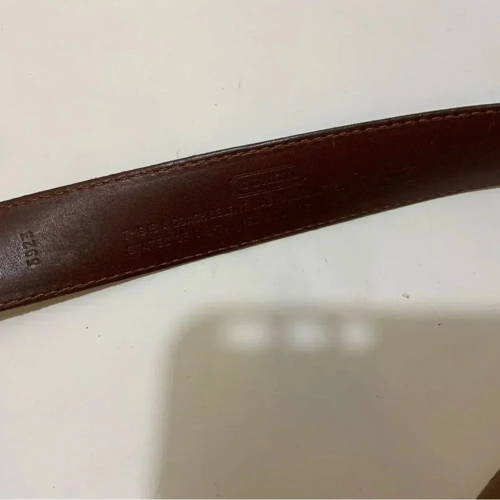 Vintage Coach 5923 Sienna Leather brown Belt, Size 38/95